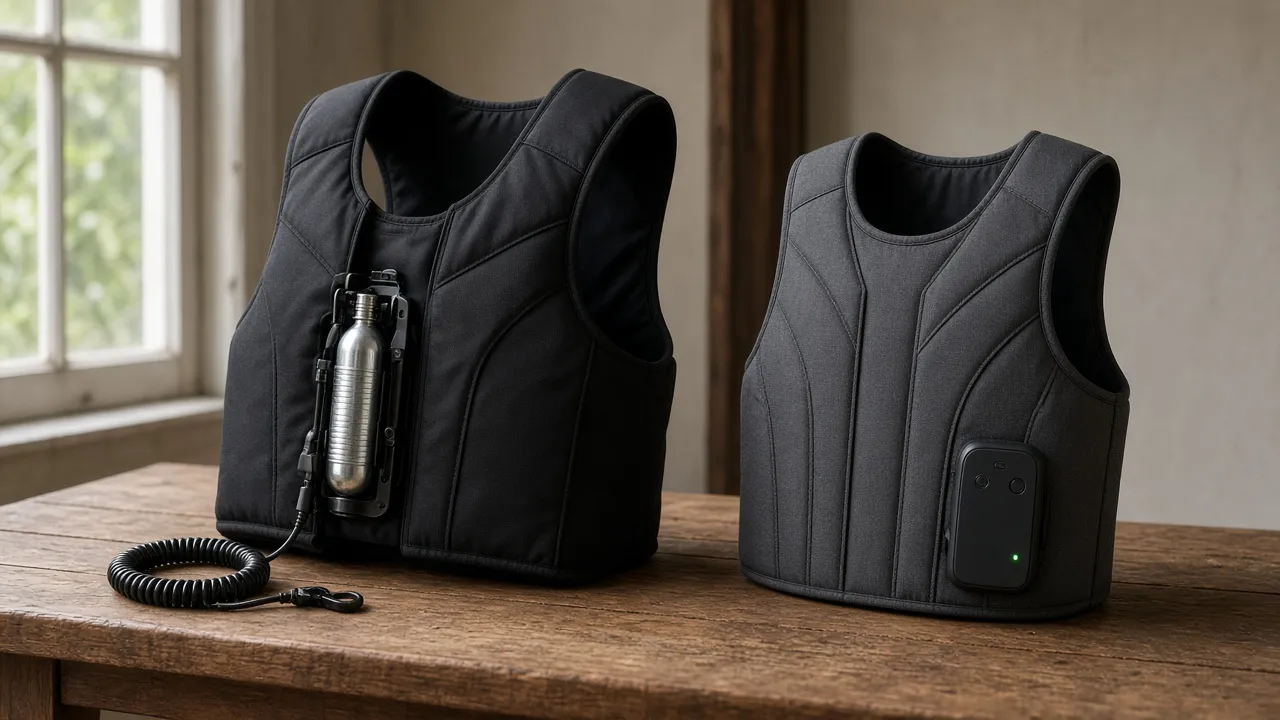 Gilet airbag à câble et gilet électronique : utiles plus tard, pas en premier